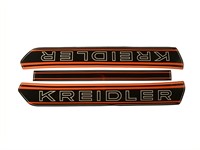 Set d'autocollants (2pcs) orange/blanc, réservoir Kreidler