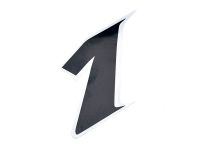 Numéro de course 9cm noir, N° 1 Numéro de course 9cm noir, N° 1
