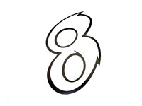 Startnummer Sticker / Aufkleber 9cm weiss - Nr. 8 Startnummer Sticker / Aufkleber 9cm weiss - Nr. 8