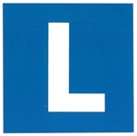 Plaque "L" pour apprenti conducteur 2 roues