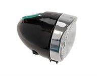 Eierlampe schwarz / chrom «Befestigung unten»
