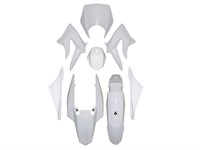 Carrosserie platiques Derbi Senda DRD 8pcs dès 2011, blanc brillant Carrosserie platiques Derbi Senda DRD 8pcs dès 2011, blanc brillant