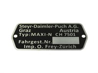 Typenschild Puch Maxi N CH7501