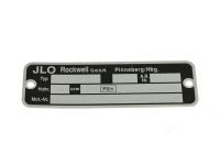 Plaquette d'immatriculation/homologation, vélomoteurs JLO/ILO Plaquette d'immatriculation/homologation, vélomoteurs JLO/ILO