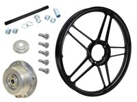 Vorderrad Grimeca 17" Puch, schwarz, inkl. Radnabe Leleu Vorderrad Grimeca 17" Puch, schwarz, inkl. Radnabe Leleu