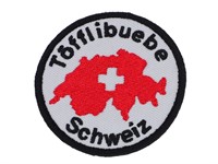 Aufnäher / Patch Töfflibuebe Schweiz Ø 60 mm