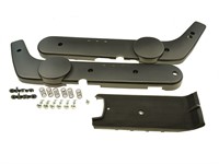 Paire de carrosserie/protections latérales noires avec visserie et repose-pieds, Piaggio Ciao Mono Paire de carrosserie/protections latérales noires avec visserie et repose-pieds, Piaggio Ciao Mono