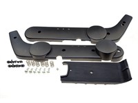 Paire de carrosserie/protections latérales noires avec visserie et repose-pieds, Piaggio Ciao Vario Paire de carrosserie/protections latérales noires avec visserie et repose-pieds, Piaggio Ciao Vario