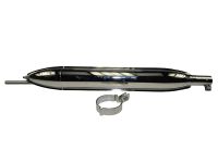 Silencieux d'échappement arrière (Ø27/60mm), moteur vélomoteurs ILO / JLO Silencieux d'échappement arrière (Ø27/60mm), moteur vélomoteurs ILO / JLO