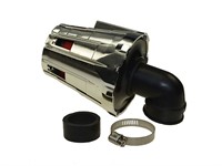 Luftfilter Replay E5 28-35mm glanz 90 Grad Anschluss chrom/rot