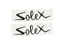 Autocollants/stickers de décoration noir, 6 pièces, SOLEX  (2pcs)
