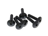 Vis à tête plate M6 x 20mm noir (6 pcs)