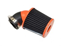 Filtre à air Replay noir/orange, coudé 90°, connexion carbu 28 ou 35mm