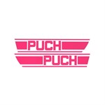 Autocollant/Sticker de réservoir, rose, vélomoteur Puch X30 Autocollant/Sticker de réservoir, rose, vélomoteur Puch X30