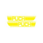 Autocollant/Sticker de réservoir, jaune lumineux, vélomoteur Puch X30 Autocollant/Sticker de réservoir, jaune lumineux, vélomoteur Puch X30
