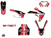 Kit déco stickers Predator blanc/rouge, moto 50cc Rieju MRT dès 2010