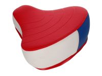 Sattel (erhöht) weiss/rot/blau, universal Sattel (erhöht) weiss/rot/blau, universal