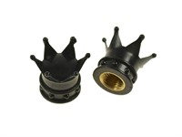 Bouchons de valve noir "COURONNE" (2 pcs) Bouchons de valve noir "COURONNE" (2 pcs)