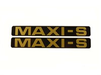 Puch Maxi-S Aufkleber gold / schwarz (Seitenschutz)