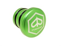 Bouchon de réservoir d'essence alu vert rond (logo Piaggio), vélomoteurs Piaggio Ciao Bouchon de réservoir d'essence alu vert rond (logo Piaggio), vélomoteurs Piaggio Ciao