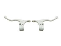 Paire de levier de frein cyclos BLANC universels Paire de levier de frein cyclos BLANC universels