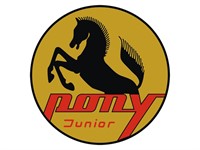 Autocollant/sticker blason Pony Junior (48mm) Autocollant/sticker blason Pony Junior (48mm)