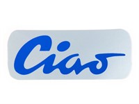 Autocollant de réservoir en alu, bleu, Piaggio Ciao (C7, C9)