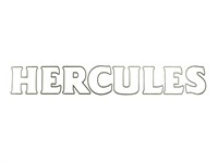 Autocollant Hercules noir / blanc 189 x 28 mm Autocollant Hercules noir / blanc 189 x 28 mm