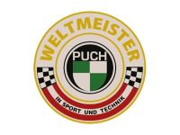 Autocollant Puch Ø53 "champion du monde" Autocollant Puch Ø53 "champion du monde"