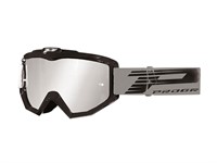 Masque cross lunettes ProGrip 3201 FL Atzaki noir / gris ecran argent miroir