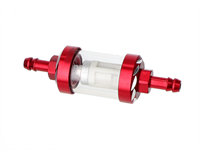 Filtre à essence alu rouge, universel Filtre à essence alu rouge, universel