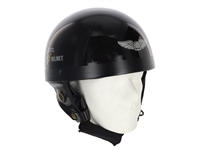 Casque custom aviation noir, taille : M