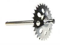 Axe de pédalier 200 mm 28dents, qualité eco B, vélomoteur Puch Maxi S et N Axe de pédalier 200 mm 28dents, qualité eco B, vélomoteur Puch Maxi S et N