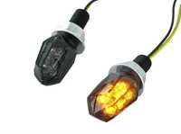 Blinker LED Mini II Black-Line, schwarz / getönt, E-Prüfzeichen