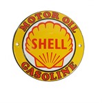 Plaque vintage métallique décoration SHELL MOTOR OIL