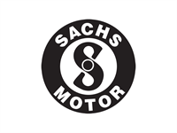 Autocollant sticker SACHS, petit modèle Ø 40mm