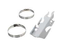 Plaque pare chaleur protection thermique chrome, design Flamme, universel pot d'échappement Plaque pare chaleur protection thermique chrome, design Flamme, universel pot d'échappement