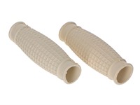 Paire de poignées caoutchouc Ø 22 mm beige, vélomoteurs Solex Paire de poignées caoutchouc Ø 22 mm beige, vélomoteurs Solex