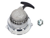 Seilzugstarter Puch E50 Bosch / Ducati Zündung Silber / Chrom CNC