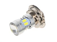 Birne LED P26S, weiss 6V, (P26s) mit Kragen