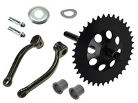 Kit pédalier complet noir manivelles+arbre, vélomoteurs Puch X30 Sport NL/NS