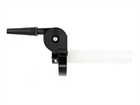 Poignée de gaz noir Ø22mm tirage rapide sur roulette aluminium coudé 90°, universel vélomoteurs, scooter, motos Poignée de gaz noir Ø22mm tirage rapide sur roulette aluminium coudé 90°, universel vélomoteurs, scooter, motos