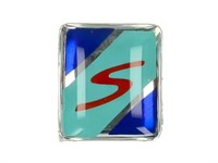 Emblem Kotflügel S (zum Kleben) Vespa S 50 - 150cc blau