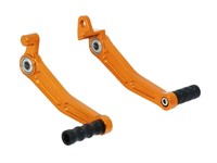 Set de leviers orange frein+embrayage, moto KTM Duke 125cc 4T