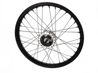 Roue à rayons avant complète noir 1.20 x 17" vélomoteurs Puch