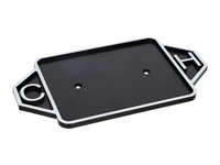 Support porte plaque dimmatriculation aluminium, CH (grande version), universel scooter / motos