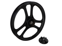 Jante roue avant 16" noir, avec tambour, vélomoteur Alpa Chopper Jante roue avant 16" noir, avec tambour, vélomoteur Alpa Chopper