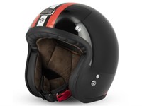 Casque Jet Gasoline Cafe Racer S250, noir / rouge / blanc brillant,  taille : XS