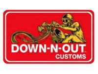 Autocollant sticker "down-n-out" 60x80mm Autocollant sticker "down-n-out" 60x80mm
