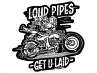 Autocollant sticker loud pipes 60x80mm